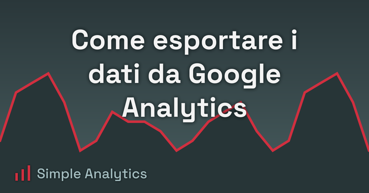 Come esportare i dati da Google Analytics