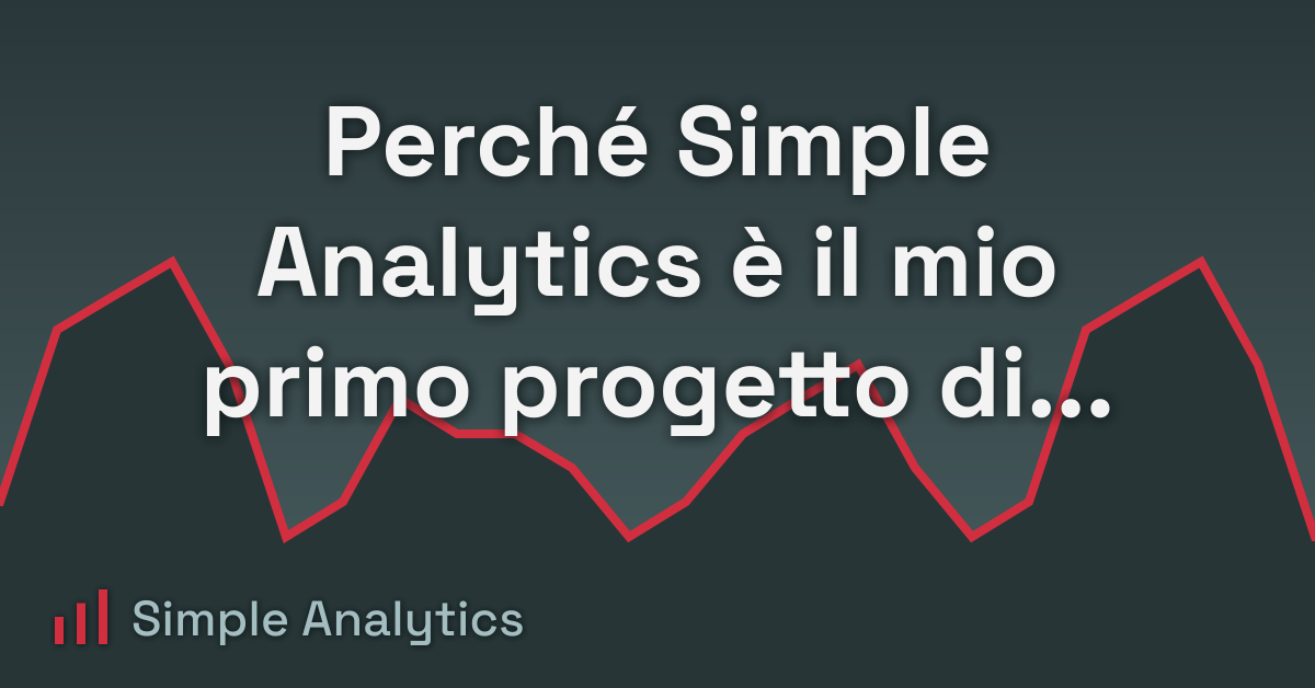 Perché Simple Analytics è il mio primo progetto di successo