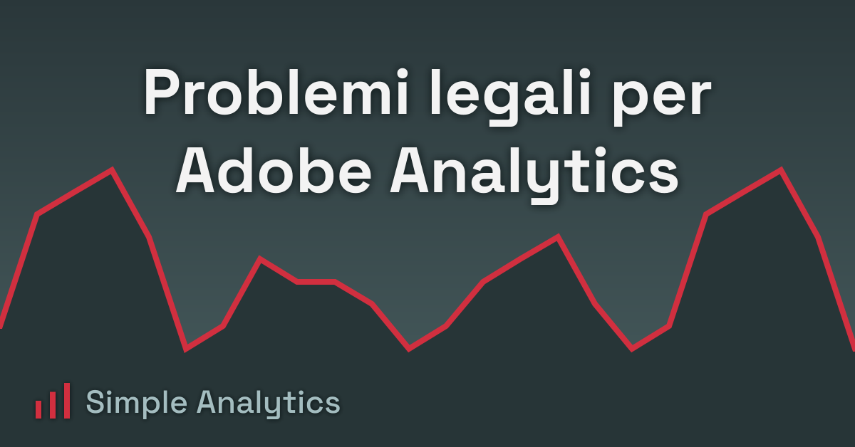 Problemi legali per Adobe Analytics