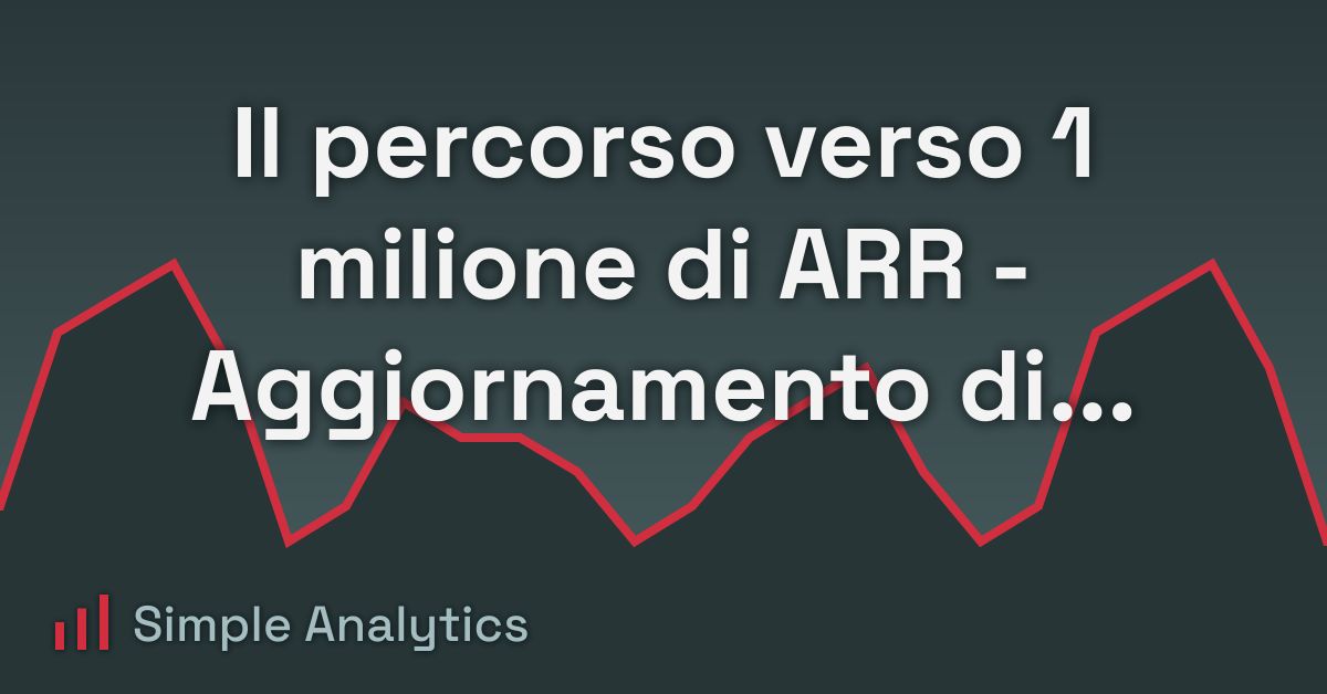 Il percorso verso 1 milione di ARR - Aggiornamento di maggio