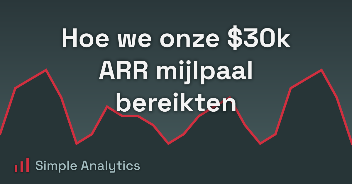 Hoe we onze $30k ARR mijlpaal bereikten
