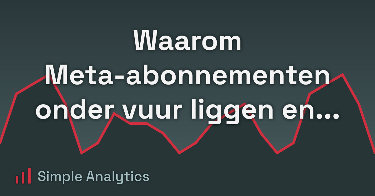 Waarom Meta-abonnementen onder vuur liggen en waarom het belangrijk is voor de privacy