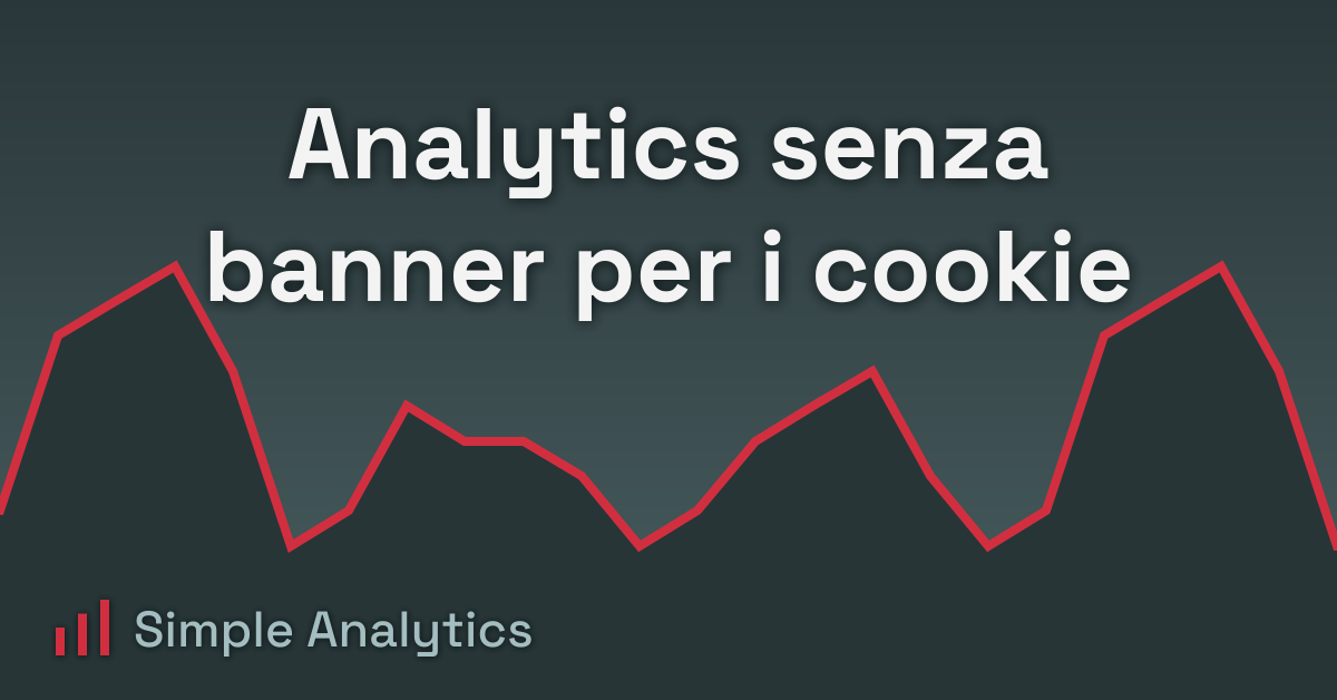 Analytics senza banner per i cookie